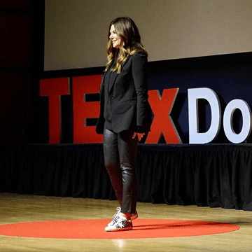 Natasha Koifman giving a Ted Talk