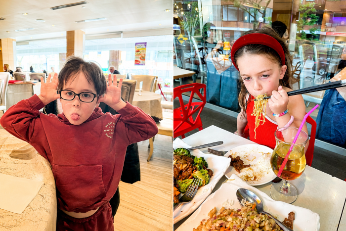 Kids enjoying a back-to-school dinner at Dynasty in Toronto